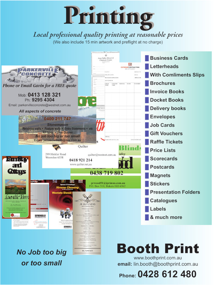 Listing for Booth Print