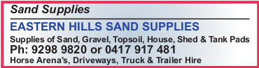 Category listing for Eastern Hills Sand Supplies