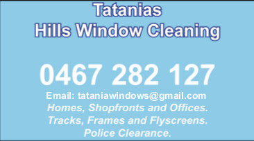 Listing for Tatanias Hills Window Cleaning